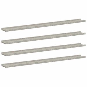 vidaXL Prateleiras de parede 4 pcs 115x9x3 cm cinzento cimento