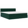 vidaXL Estrutura de cama otomana com colch&atilde;o 180x200 cm verde escuro