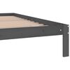 vidaXL Estrutura de cama 200x200 cm pinho maci&ccedil;o cinzento