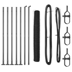 vidaXL Poste de Cerca Cinzento