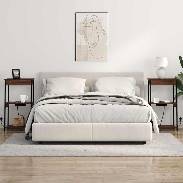 vidaXL Arm&aacute;rio de Cabeceira Carvalho Marrom 41 x 31 x 76 cm