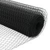 vidaXL Cerca Hexagonal Cinzeto 0,6 x 25 m PVC