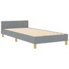 vidaXL Estrutura da Cama Cinzento-claro 90 x 190 cm tecido