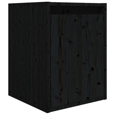vidaXL Móveis de TV 5 pcs madeira de pinho maciça preto