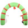 vidaXL Arco insuflável natalício Pai Natal e boneco de neve LED 223 cm