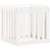vidaXL Vaso de jardim c/ design cerca 70x70x70 cm pinho maci&ccedil;o branco