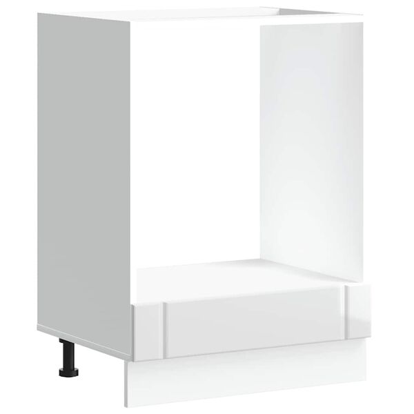 vidaXL Armário Forno Lucca derivados de madeira branco brilhante