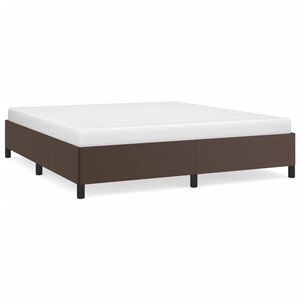 vidaXL Estrutura de cama 180x200cm couro artificial castanho