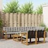 vidaXL Conjunto de Sof&aacute;s para Exterior 9 pcs Cinza Natural e Claro
