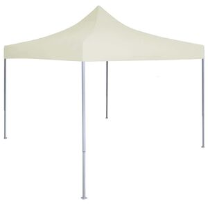 vidaXL Tenda dobr&aacute;vel profissional para festas 2x2 m a&ccedil;o creme