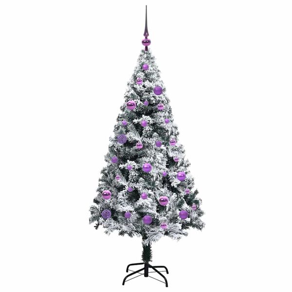 vidaXL &Aacute;rvore de Natal Artificial Branco 150 cm PVC, A&ccedil;o e Pl&aacute;stico