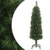 vidaXL &Aacute;rvore de Natal artificial fina com suporte 120 cm PVC verde