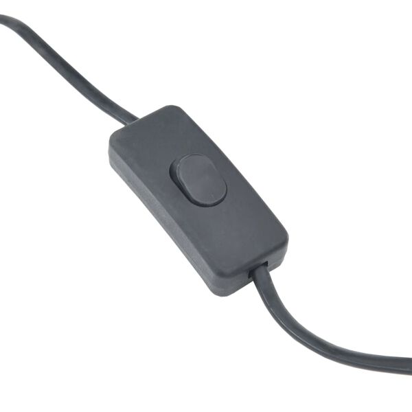 vidaXL Candeeiro de p&eacute; 61 cm E27 salgueiro preto