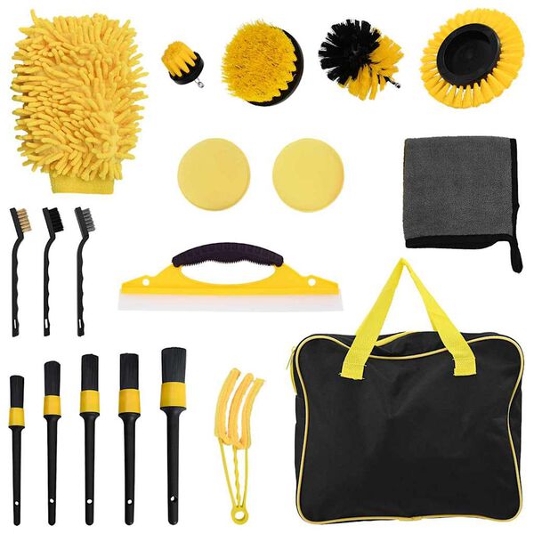 vidaXL Conjunto de Escovas para Carro Multicolor vime PE