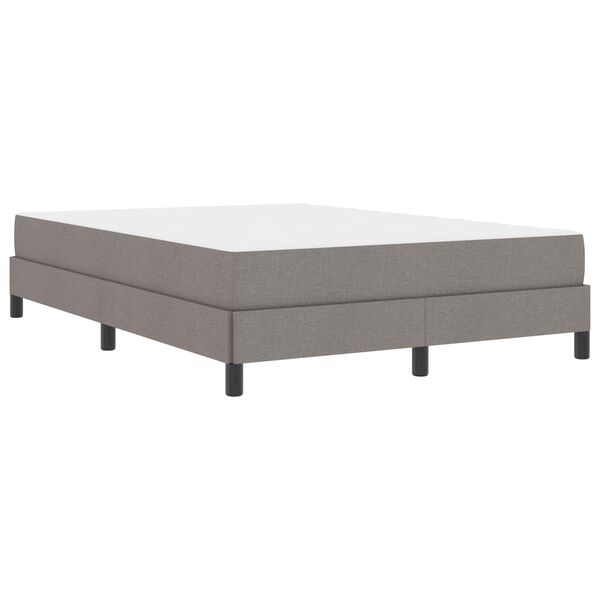 vidaXL Cama Box com colch&atilde;o Cinzento-acastanhado 160 x 200 cm tecido