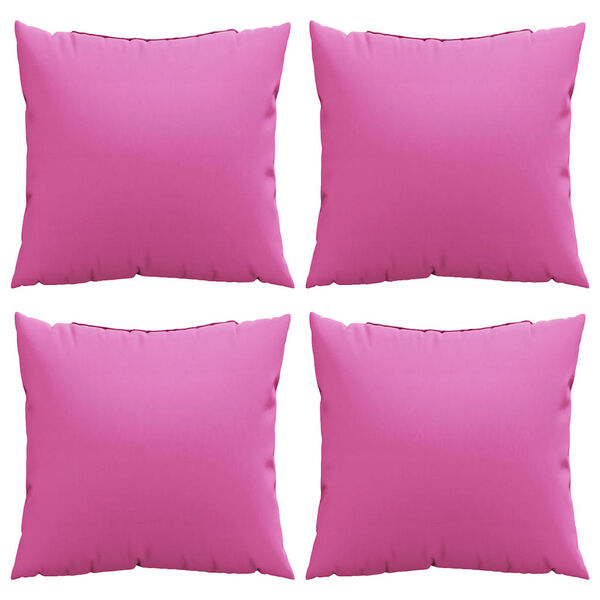 vidaXL Travesseiros Esparramados Liso 4 pcs Rosa 60 x 60 cm