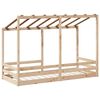 vidaXL Cama infantil com telhado 90x190 cm madeira de pinho maci&ccedil;a