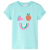 T-shirt infantil menta-claro 128