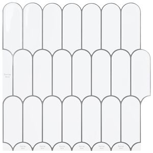 vidaXL Azulejo de Pena 10 pcs Branco e Cinza 30 x 30 cm