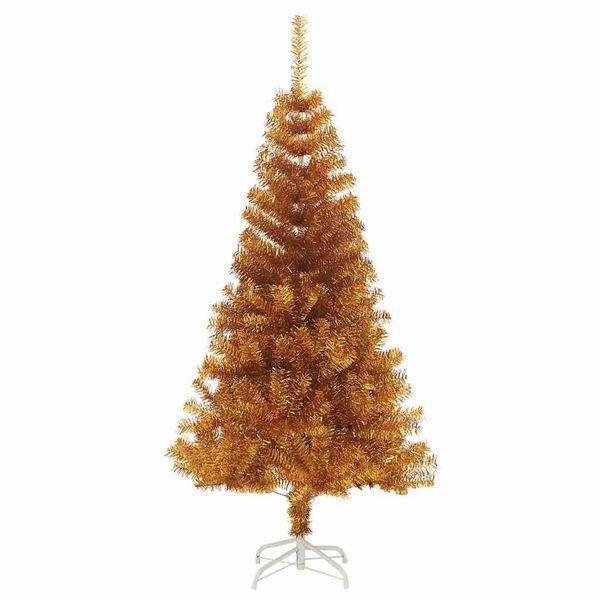 vidaXL &Aacute;rvore de Natal com 150 LEDs com suporte Ouro 150 cm PET