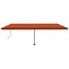 vidaXL Toldo retr&aacute;til manual independente 600x350cm laranja e castanho