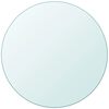 vidaXL Tampo de mesa em vidro temperado, redondo, 700 mm