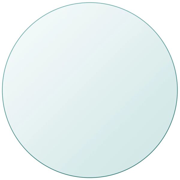 vidaXL Tampo de mesa em vidro temperado, redondo, 700 mm