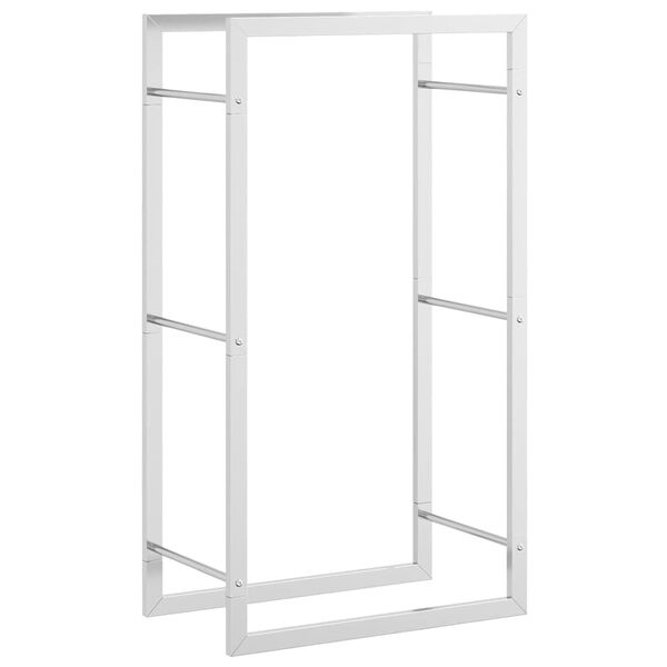vidaXL Suporte para lenha 50x28x94 cm a&ccedil;o inoxid&aacute;vel