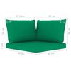 vidaXL 6 pcs conjunto lounge de jardim c/ almofad&otilde;es verdes