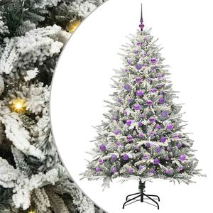 vidaXL &Aacute;rvore de Natal Artificial Pr&eacute;-iluminada com Conjunto de Bolas