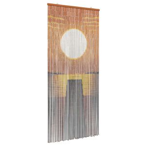 vidaXL Cortina de Porta Inseto multicolorido 200 x 90 cm Bambu