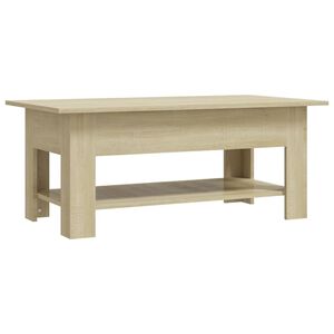 vidaXL Mesa de centro 102x55x42 cm madeira processada carvalho sonoma