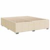 vidaXL Cama com molas/colch&atilde;o 200x200 cm tecido cor creme
