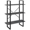 vidaXL Estante com 3 prateleiras 80x30x105 cm pinho maci&ccedil;o cinzento