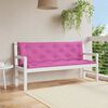 vidaXL Almofad&otilde;es p/ banco de jardim 2 pcs 150x50x7 cm tecido rosa