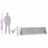 vidaXL Gaiola para galinhas Prateado 215 x 55 x 55 cm A&ccedil;o Galvanizado