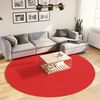 vidaXL Tapete de pelo curto OVIEDO &Oslash; 240 cm vermelho