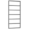 vidaXL Porta deslizante c/ conj. ferragens 90x205cm vidro ESG preto