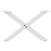 vidaXL P&eacute;s para mesa de centro em formato de X, 2 pe&ccedil;as, branco, 60x (30-31) cm, a&ccedil;o