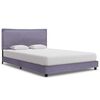 vidaXL Estrutura de cama sem colch&atilde;o 135x190 cm tecido cinzento-claro