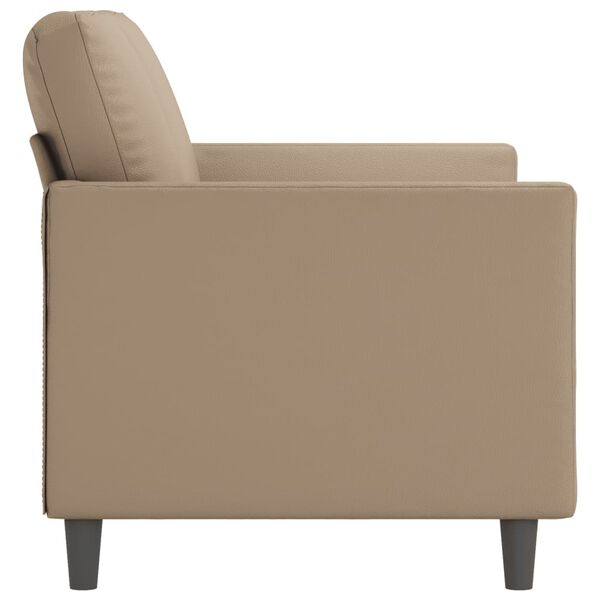 vidaXL Sof&aacute; de 2 lugares 120 cm couro artificial cor cappuccino