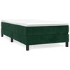 vidaXL Estrutura de cama com molas 80x200 cm veludo verde-escuro