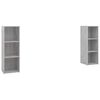 vidaXL M&oacute;veis de TV 2 pcs 107x35x37 cm contraplacado cinzento cimento