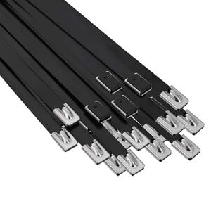 vidaXL Amarra de Cabo 25 unid. 7,9 x 500 mm Preto