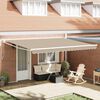 vidaXL Toldo Manual Bege 4,5 &times; 3 m Poli&eacute;ster e metal