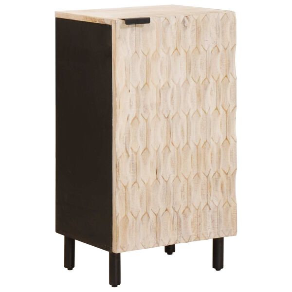 vidaXL Buffet com porta Acabamento em Wash Branco 40 x 33 x 75 cm