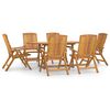 vidaXL Conjunto de jantar para jardim 7 pcs madeira de teca maci&ccedil;a