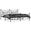vidaXL Estrutura de cama com cabeceira e p&eacute;s 183x213 cm metal preto