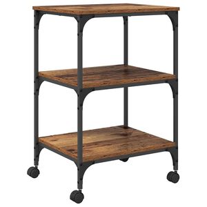 vidaXL Suporte para Impressora Madeira Antiga 50 x 41 x 75 cm