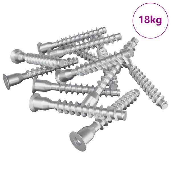 vidaXL Parafusos Confirmat 2500 pcs Prateado Metal